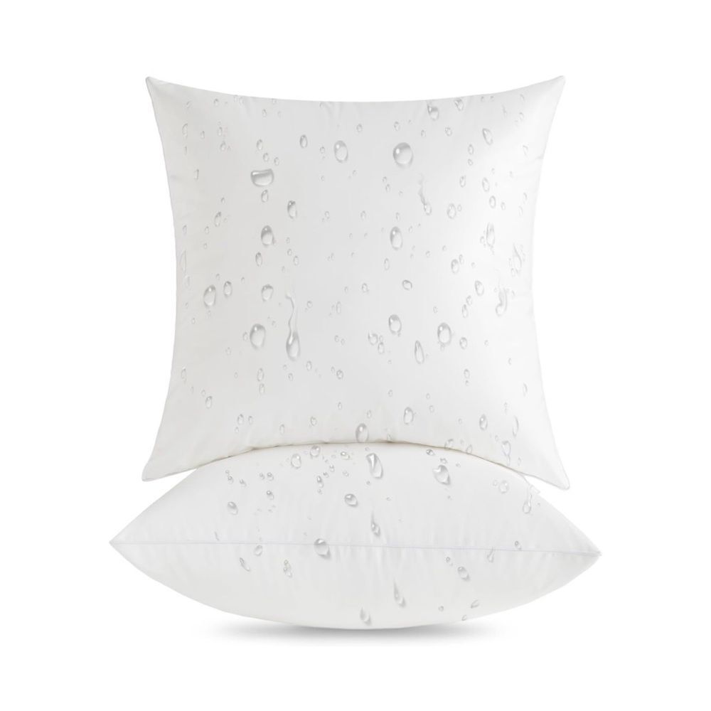 NIB Oubonun 22x22 Outdoor Waterproof Pillow Inserts (Pack of 2) | White